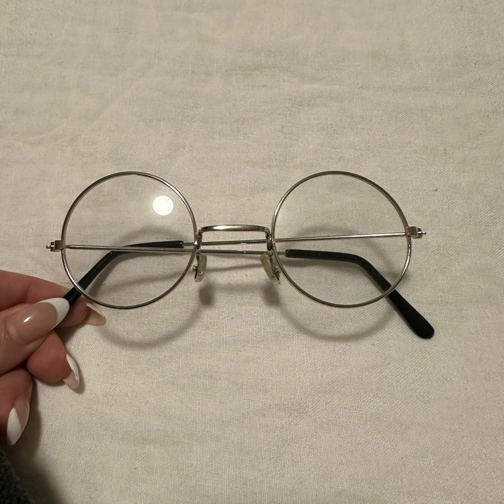 Round Gold Metal Glasses